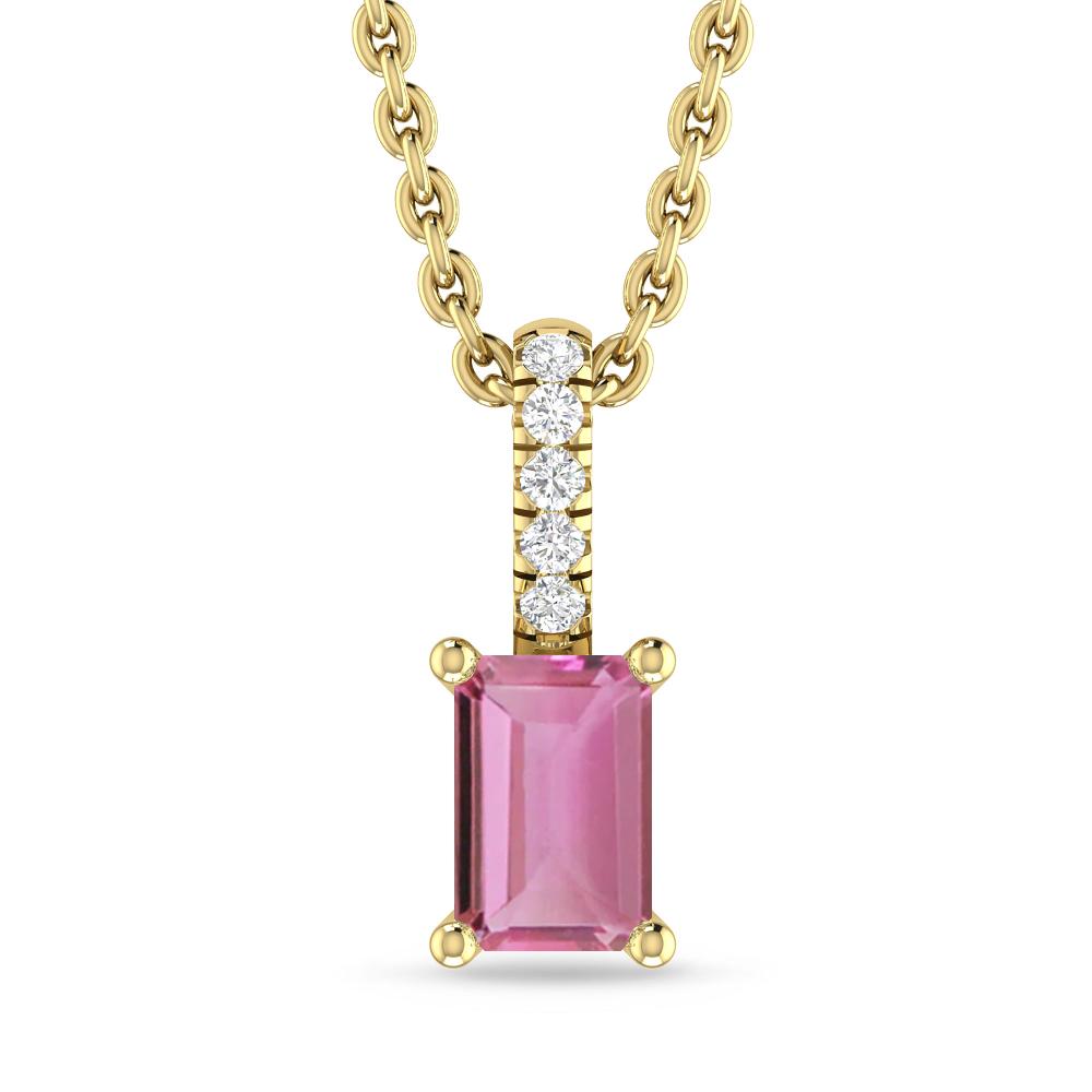 Yellow Gold - Pink Tourmaline