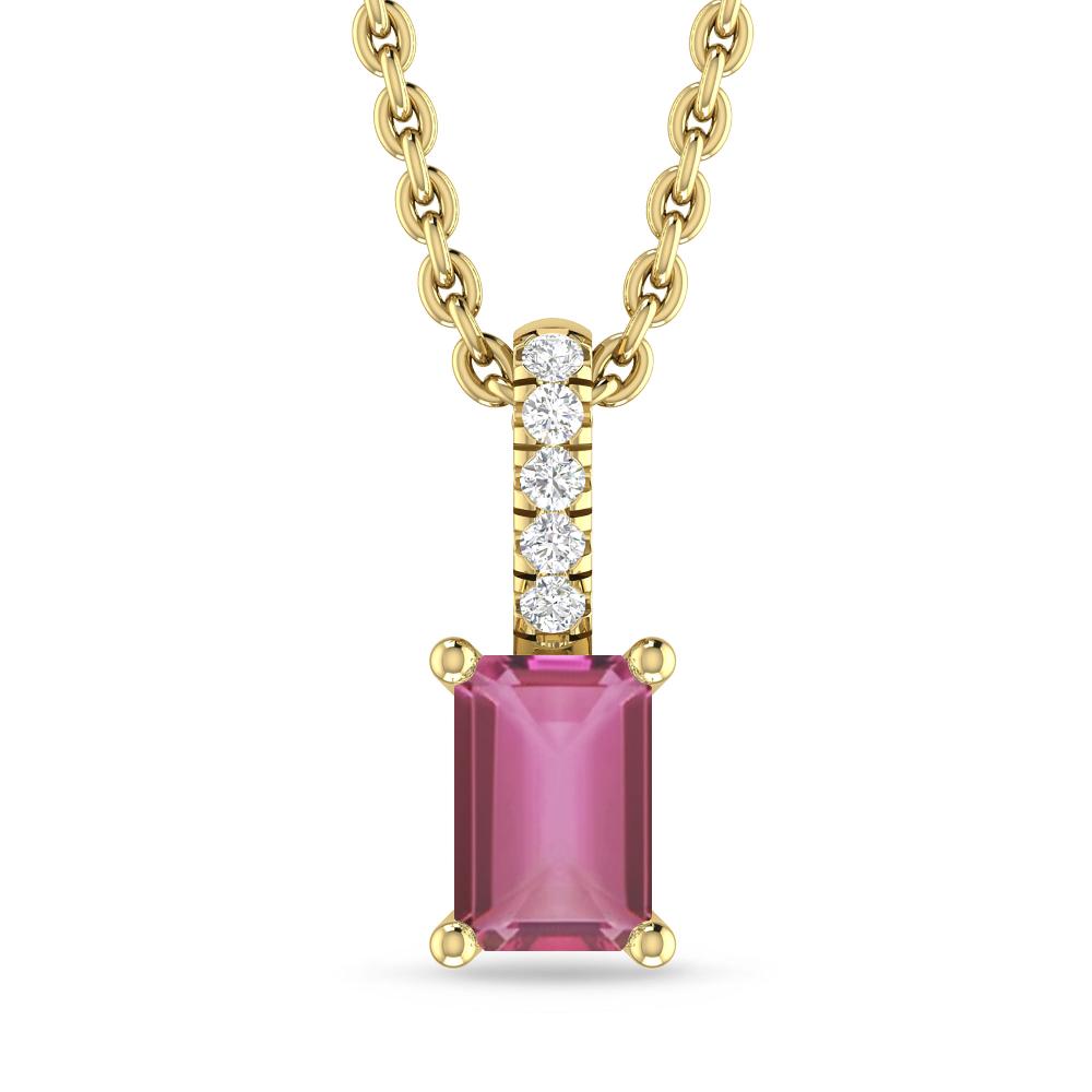 Yellow Gold - Pink Tourmaline