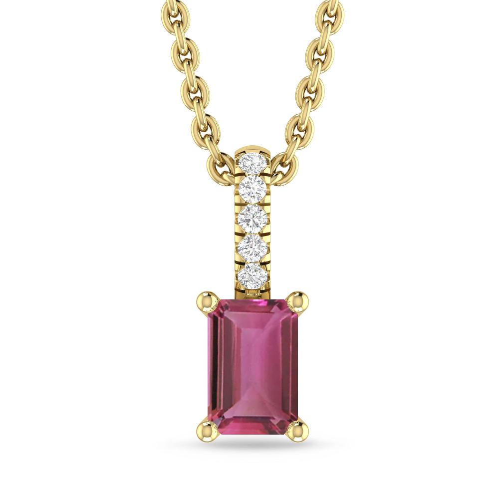 Yellow Gold - Pink Tourmaline