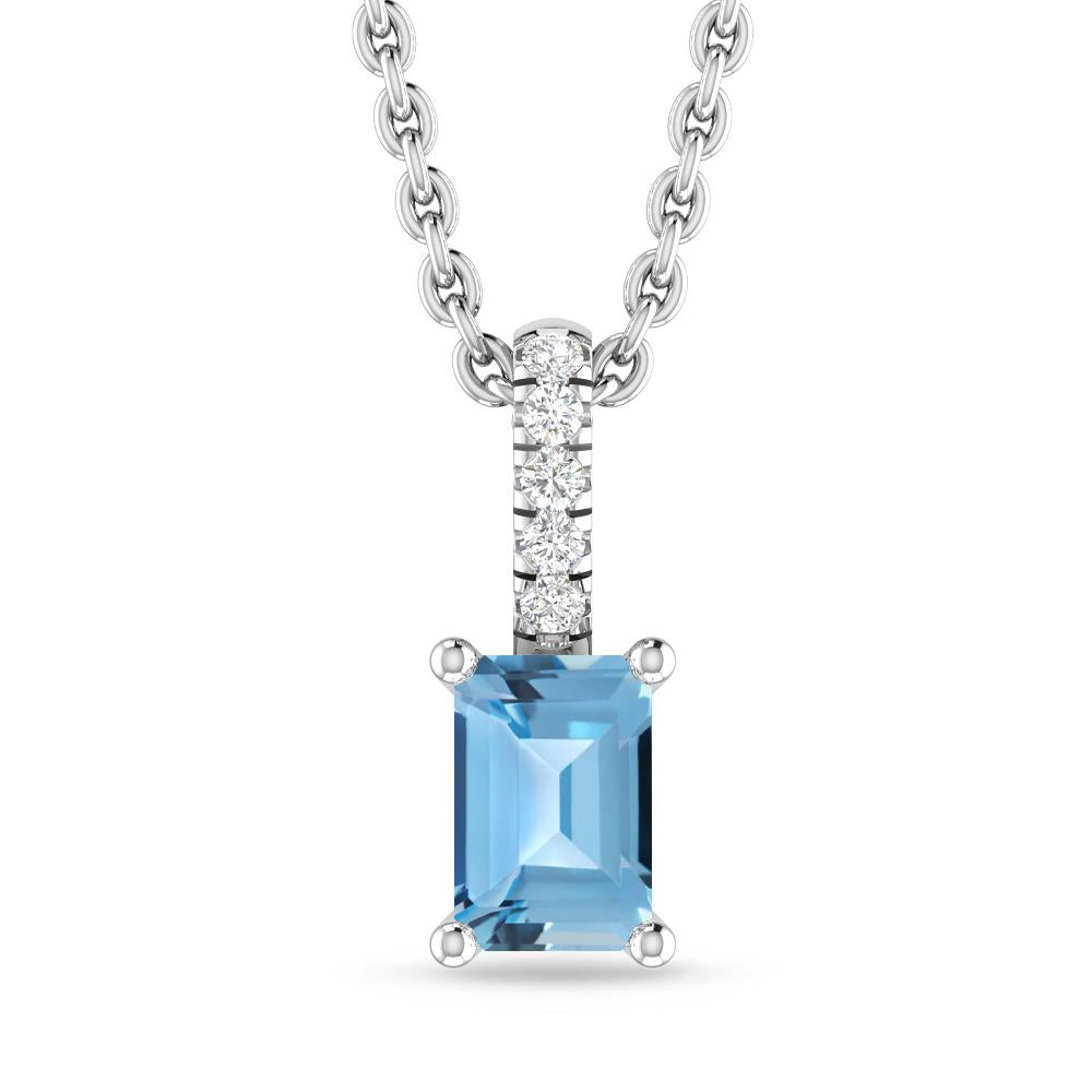 White Gold - Blue Topaz