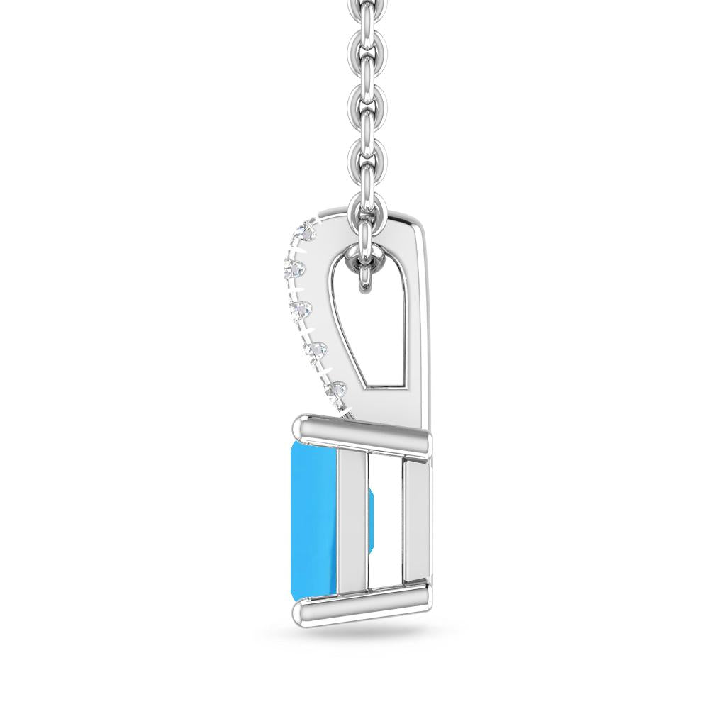 White Gold - Blue Topaz