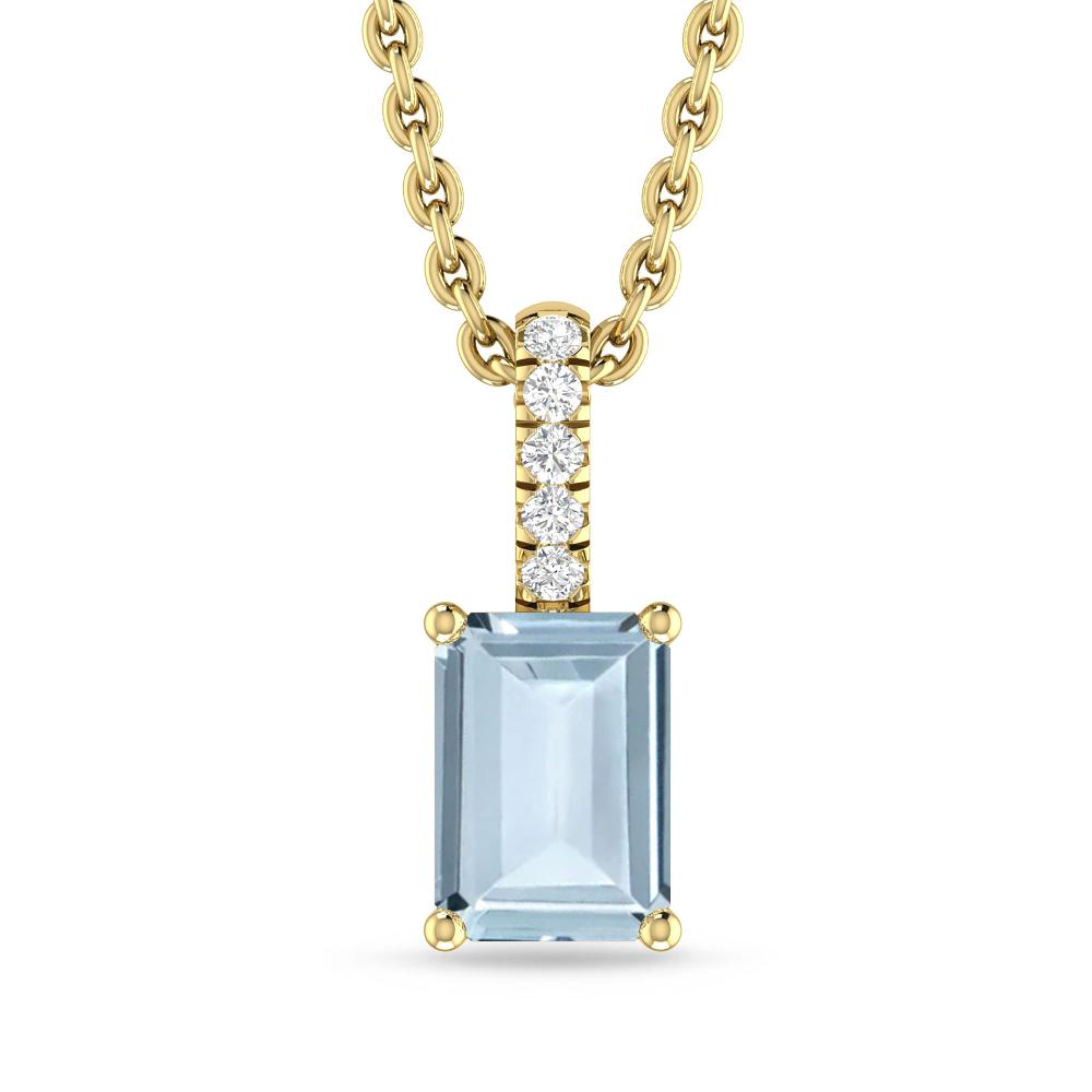 Yellow Gold - Aquamarine