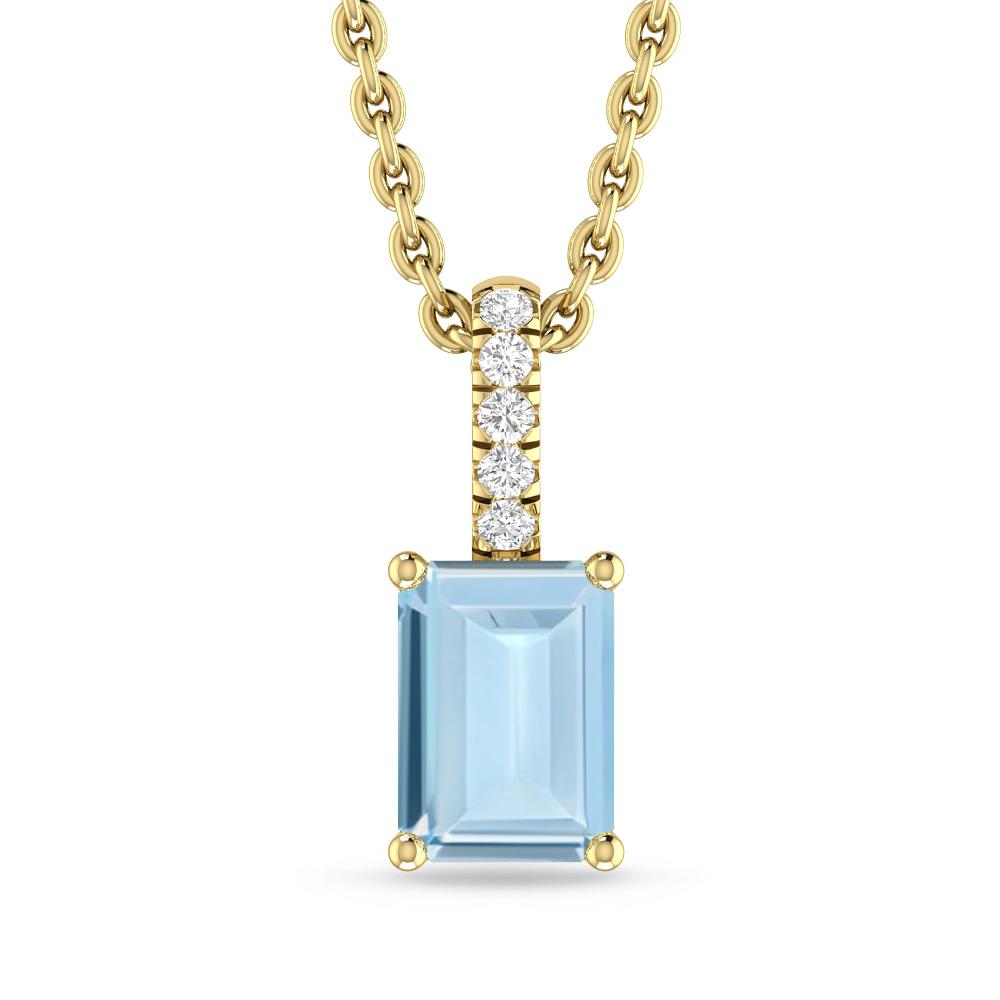 Yellow Gold - Aquamarine