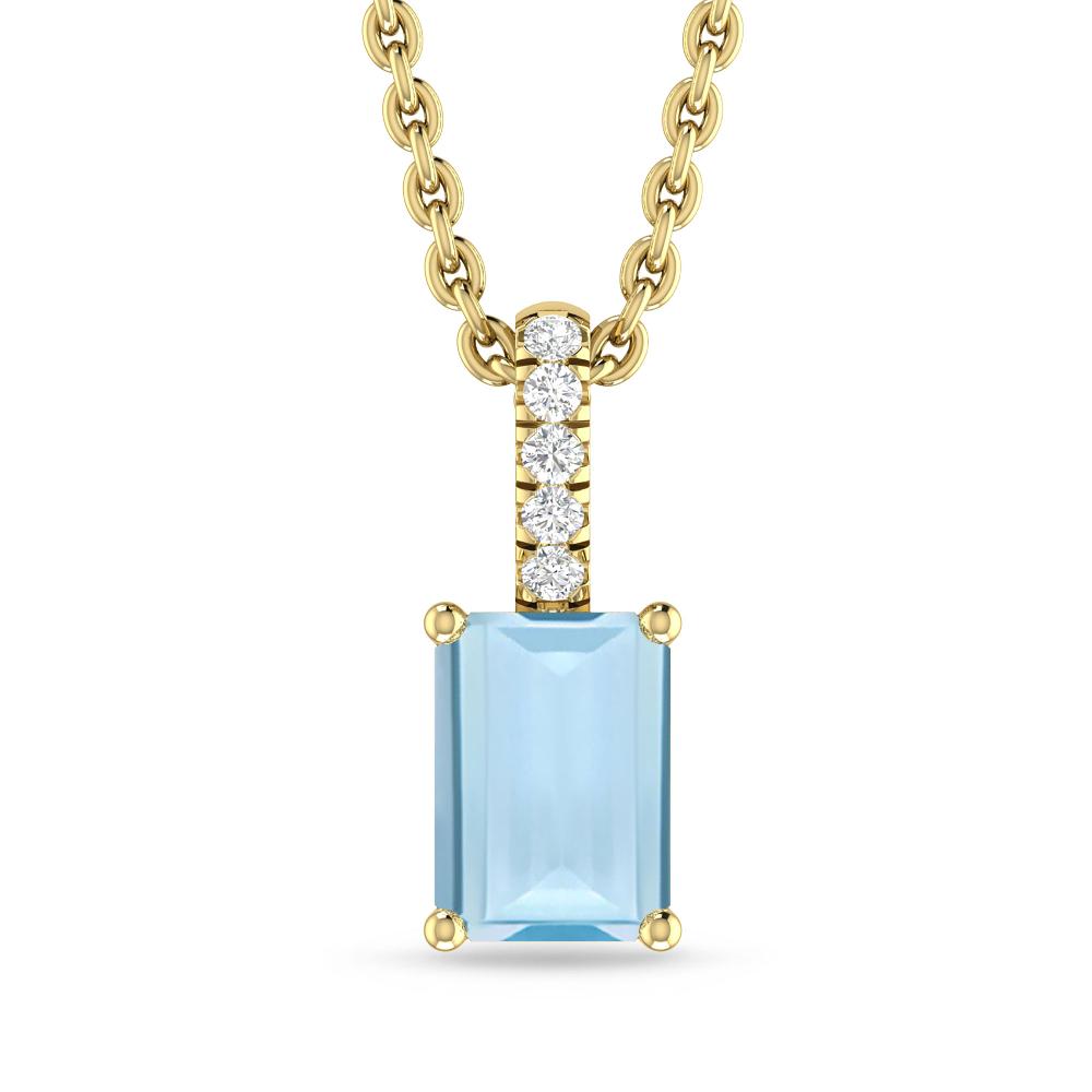 Yellow Gold - Aquamarine