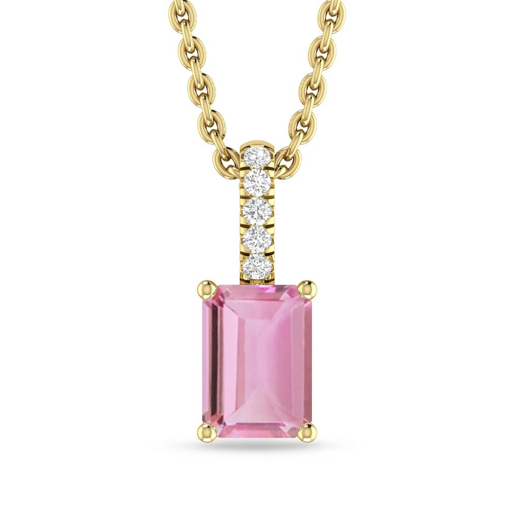 Yellow Gold - Pink Tourmaline