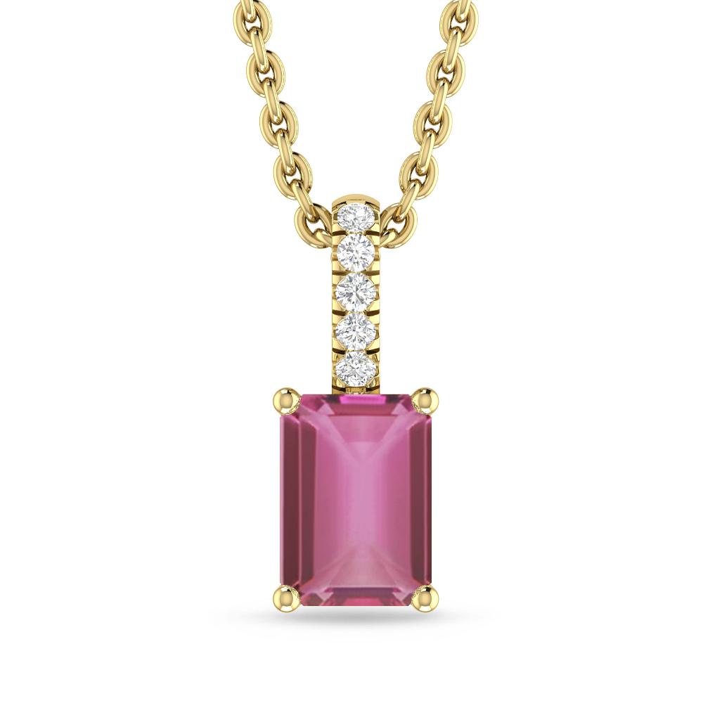 Yellow Gold - Pink Tourmaline