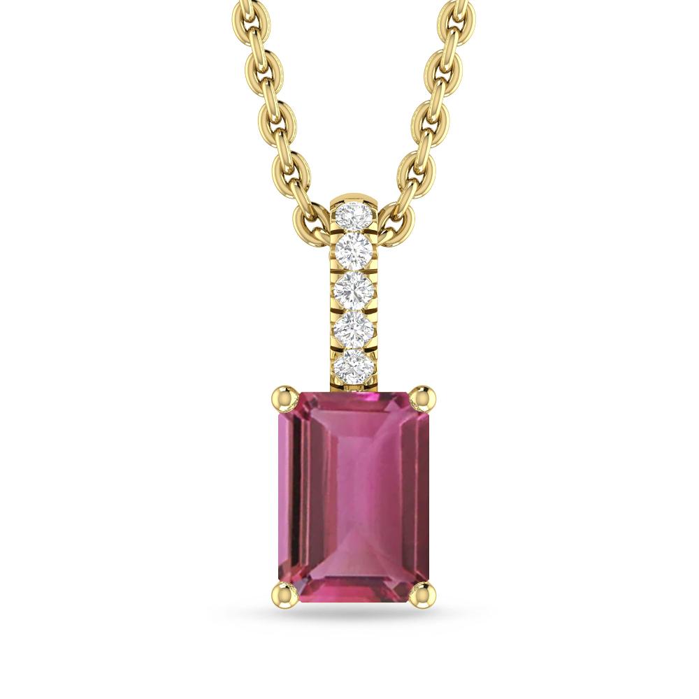 Yellow Gold - Pink Tourmaline