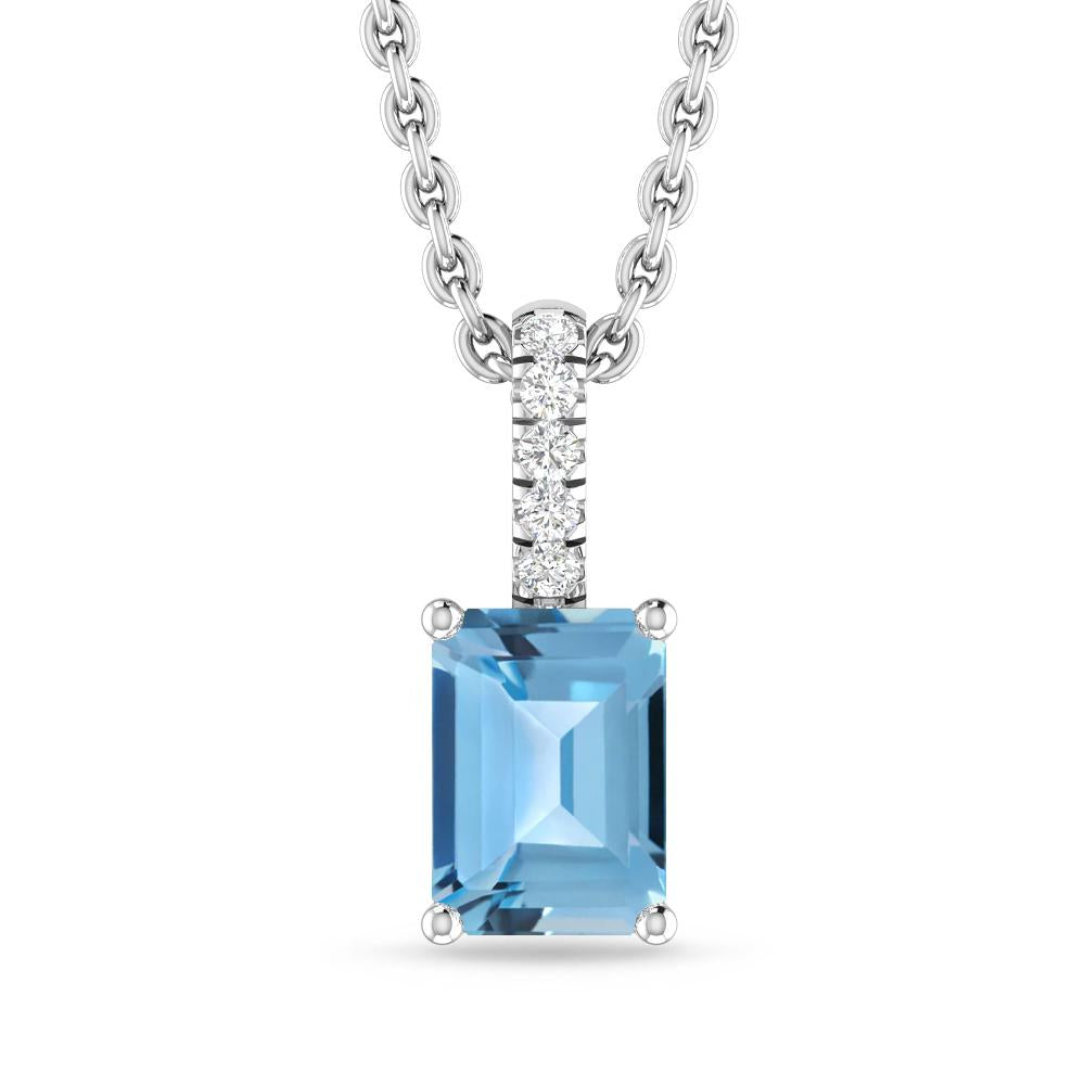 White Gold - Blue Topaz