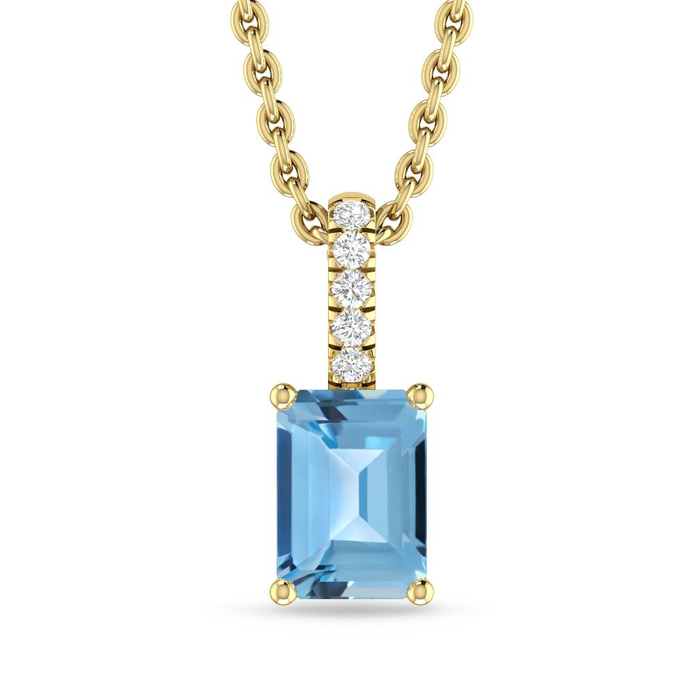 Yellow Gold - Blue Topaz