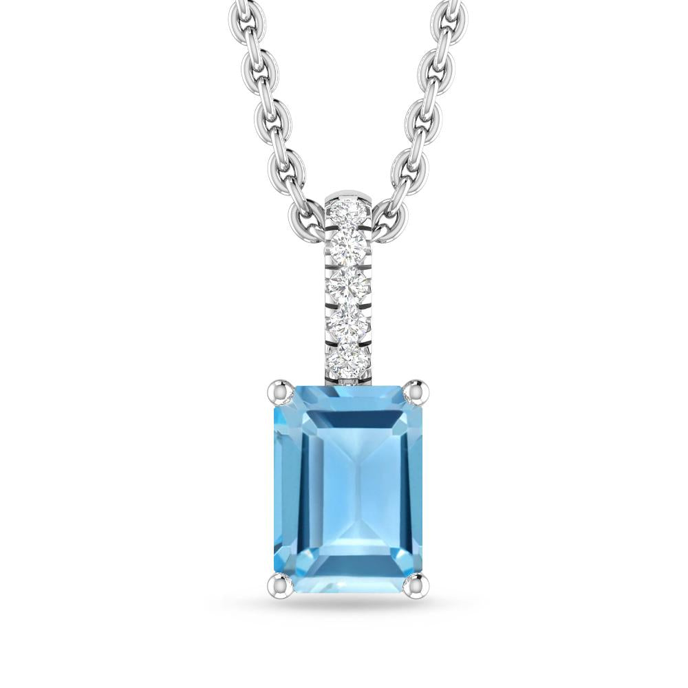 White Gold - Blue Topaz