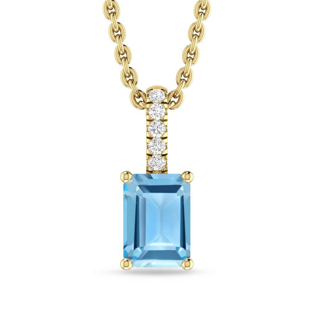 Yellow Gold - Blue Topaz