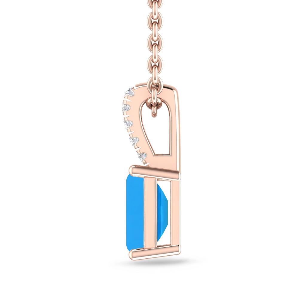 Rose Gold - Blue Topaz