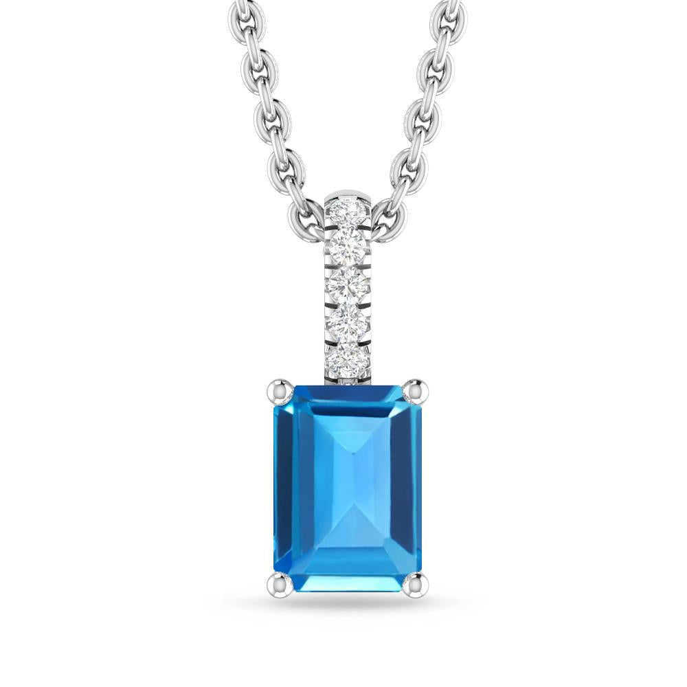 White Gold - Blue Topaz