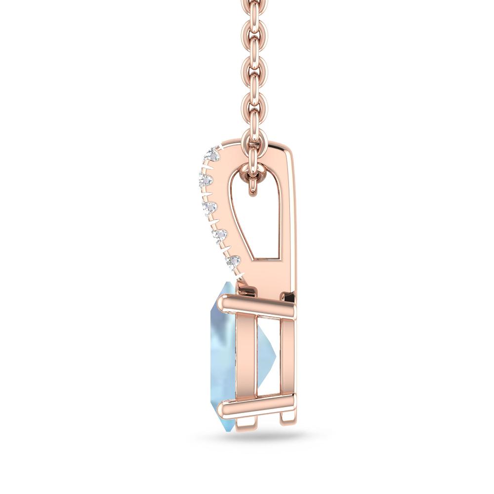 Rose Gold - Aquamarine