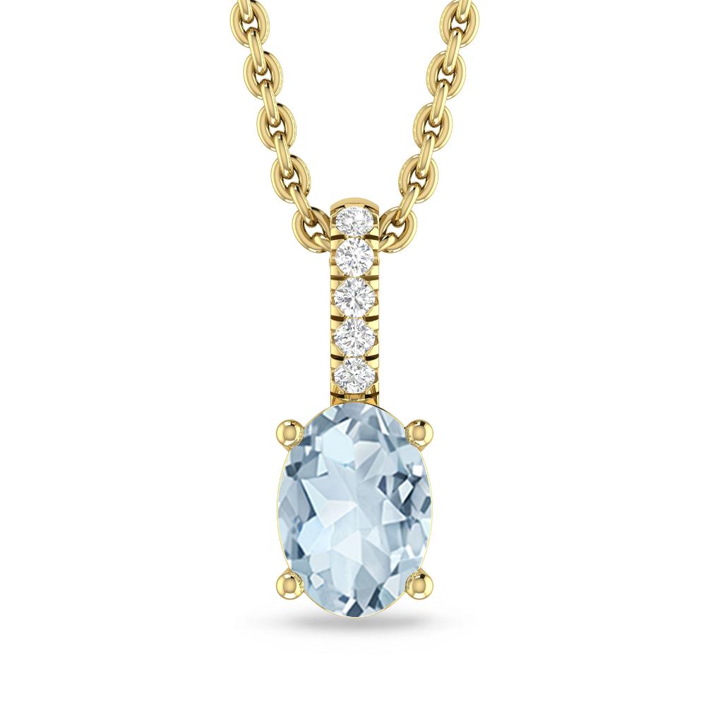 Yellow Gold - Aquamarine