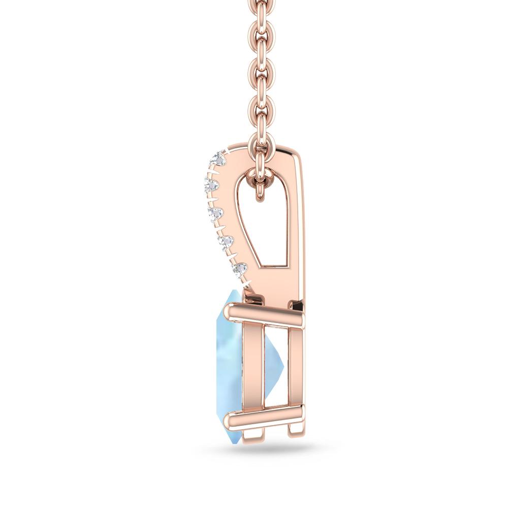 Rose Gold - Aquamarine