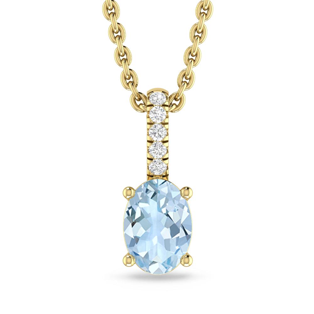 Yellow Gold - Aquamarine