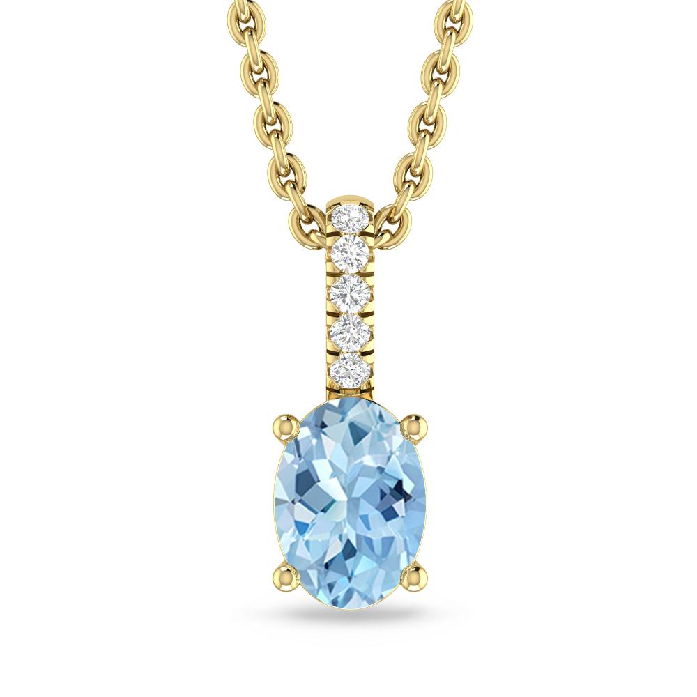 Yellow Gold - Aquamarine