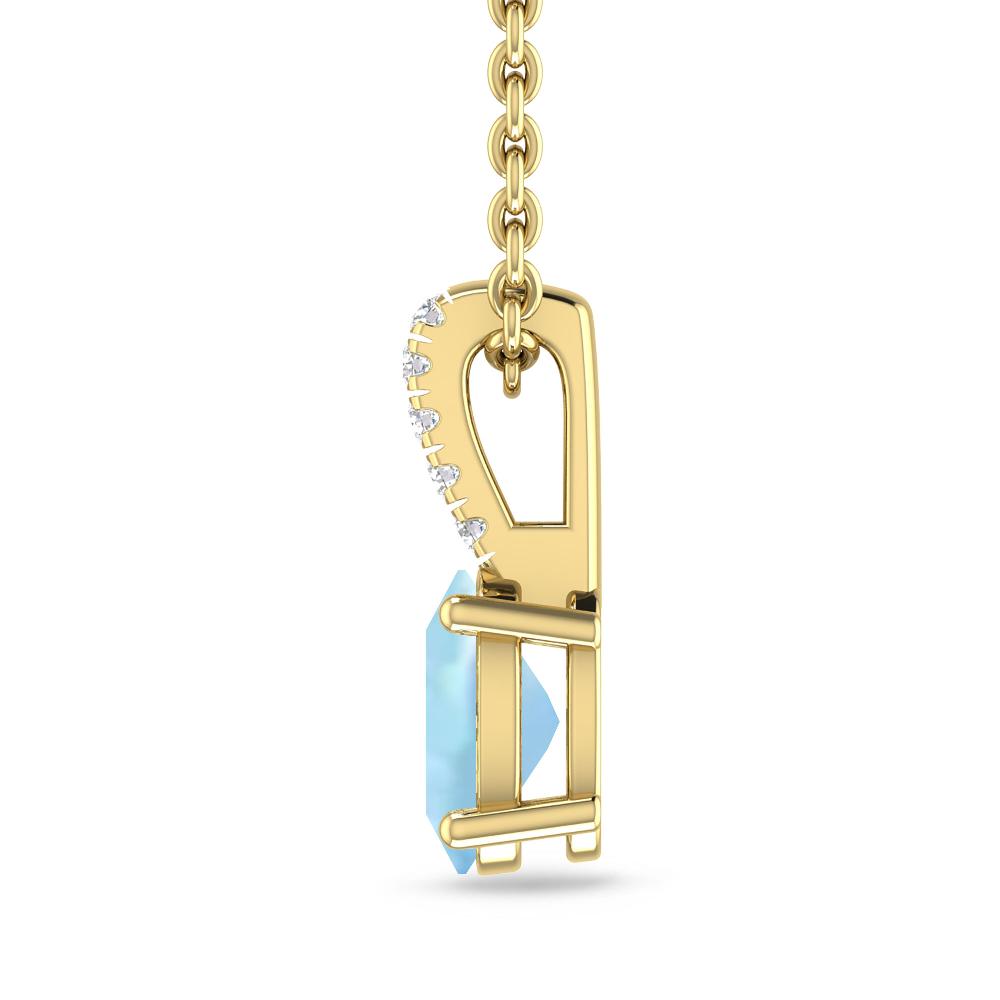 Yellow Gold - Aquamarine