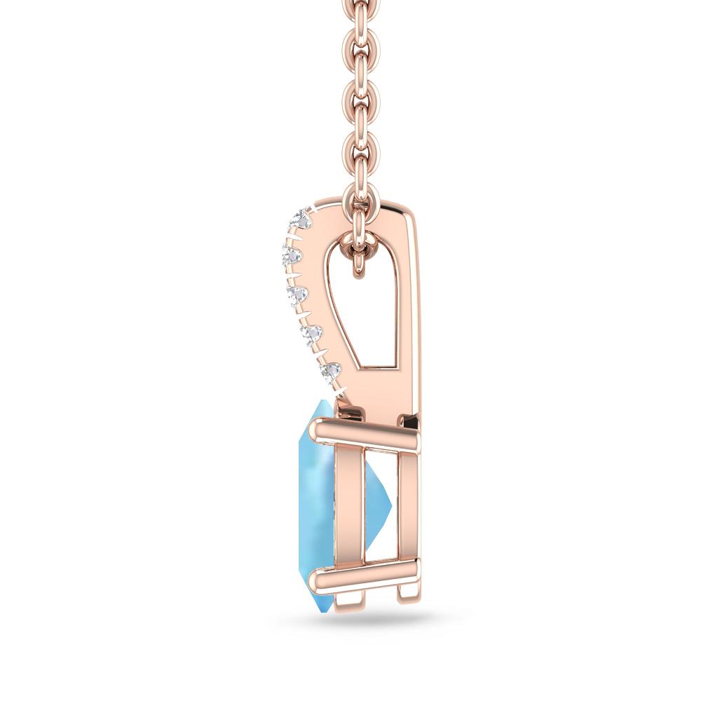 Rose Gold - Aquamarine