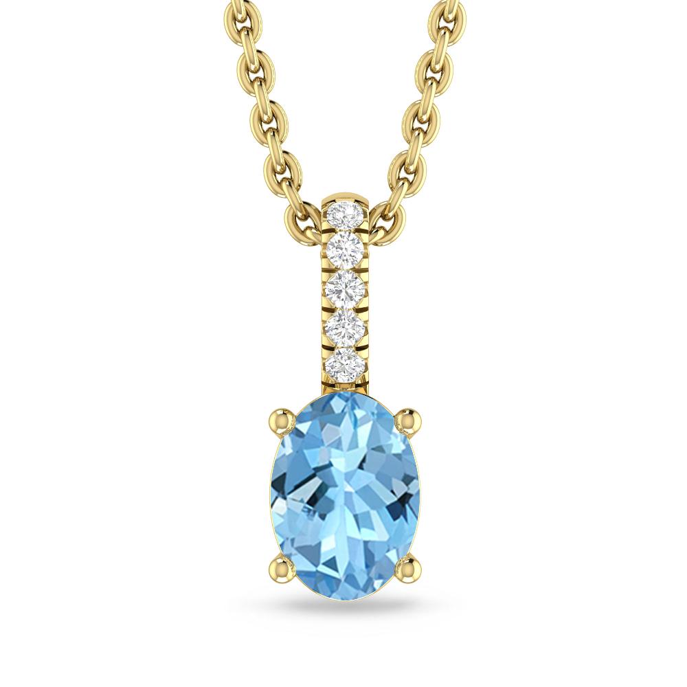 Yellow Gold - Aquamarine