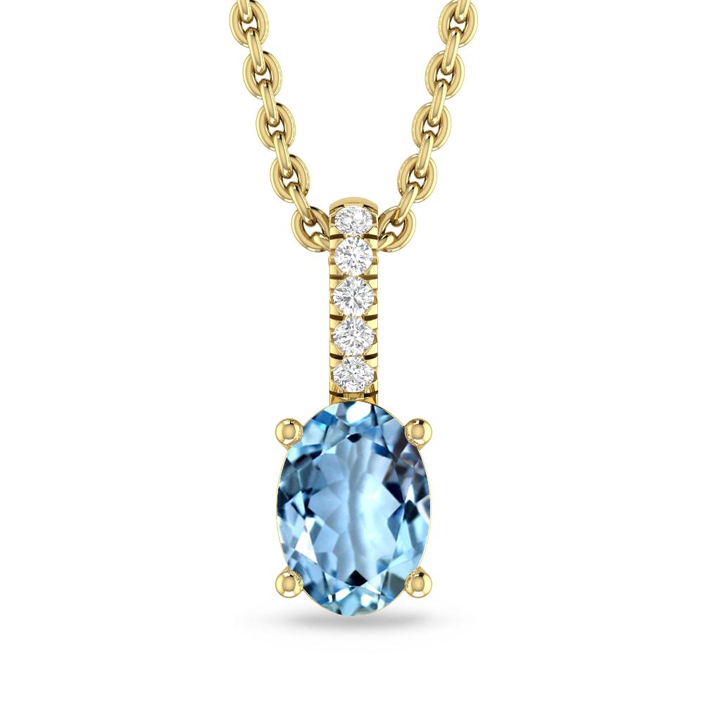 Yellow Gold - Aquamarine