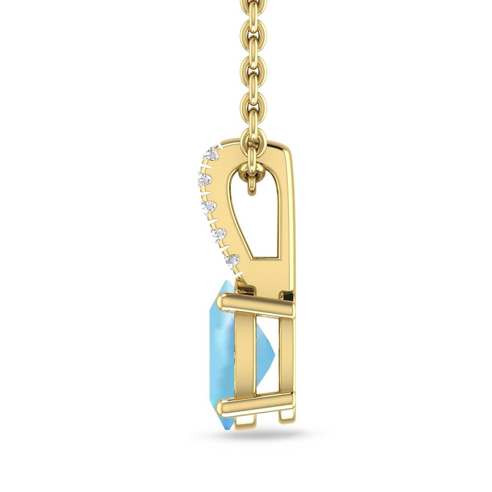 Yellow Gold - Aquamarine