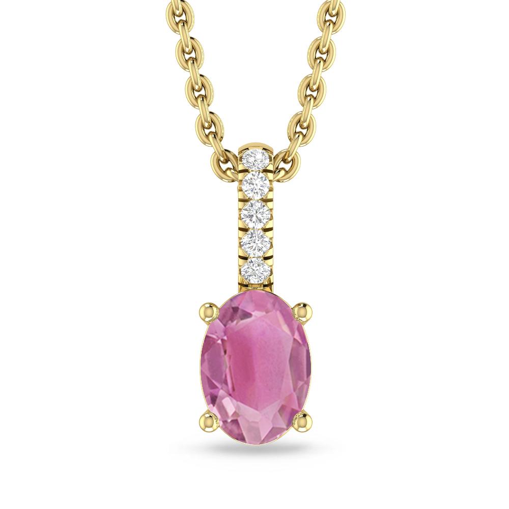 Yellow Gold - Pink Tourmaline