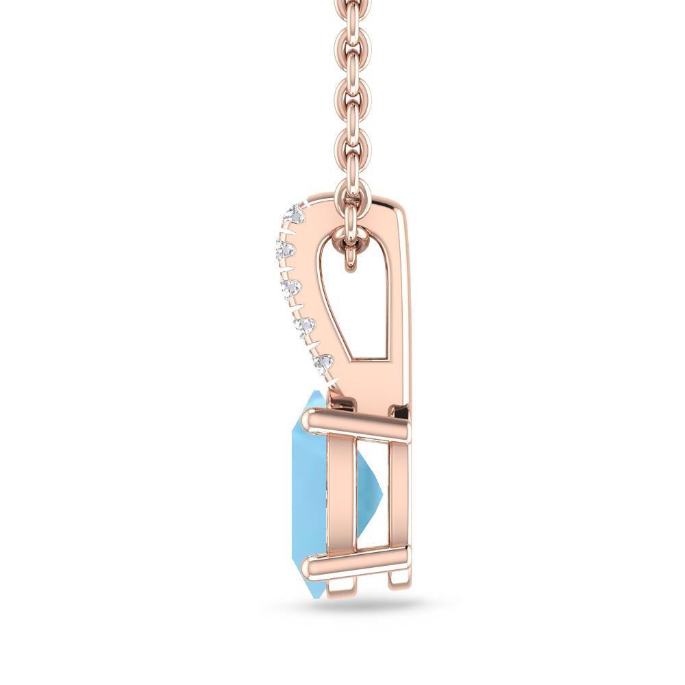 Rose Gold - Blue Topaz