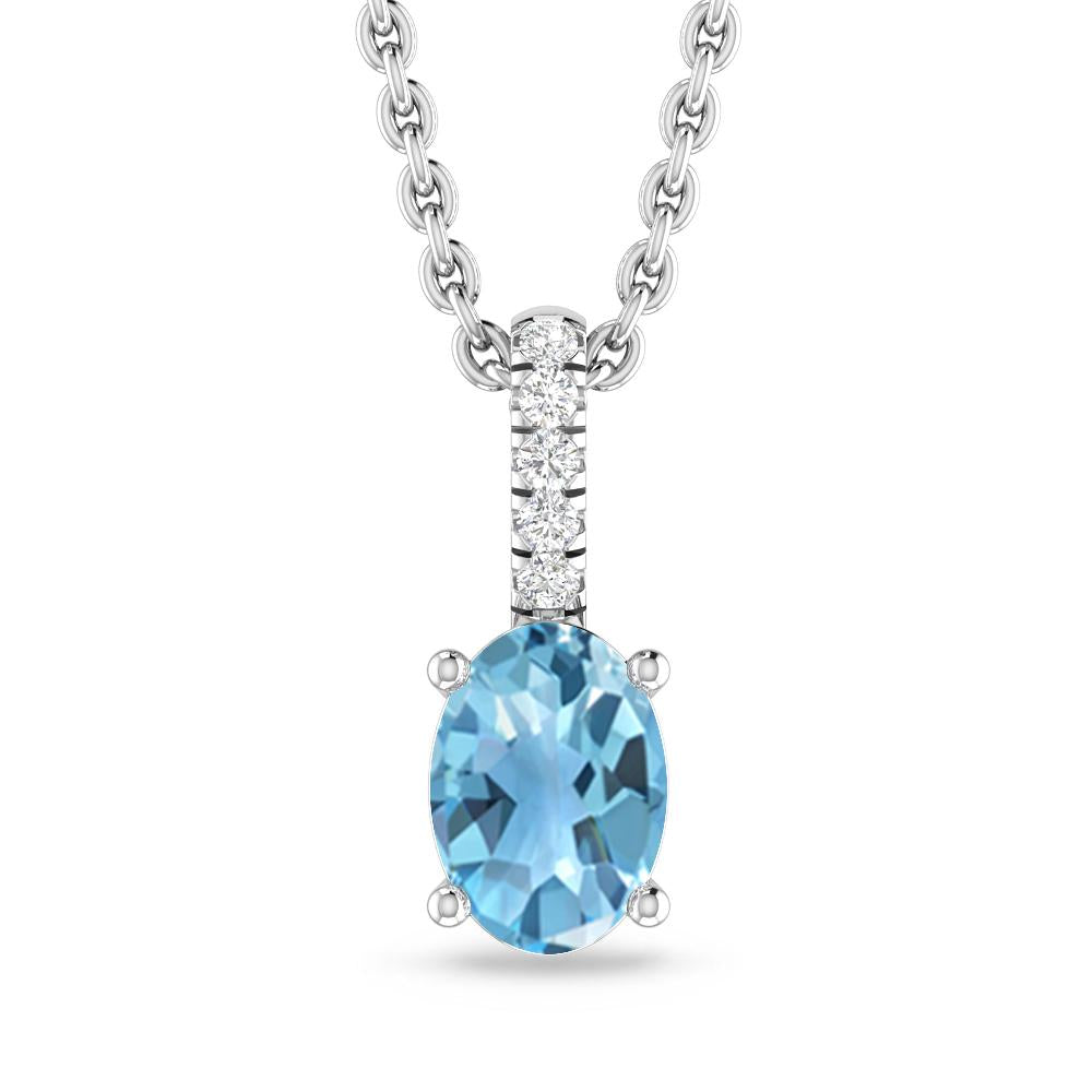 White Gold - Blue Topaz