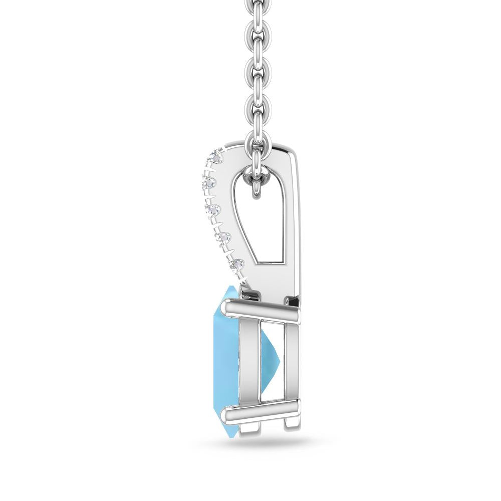 White Gold - Blue Topaz