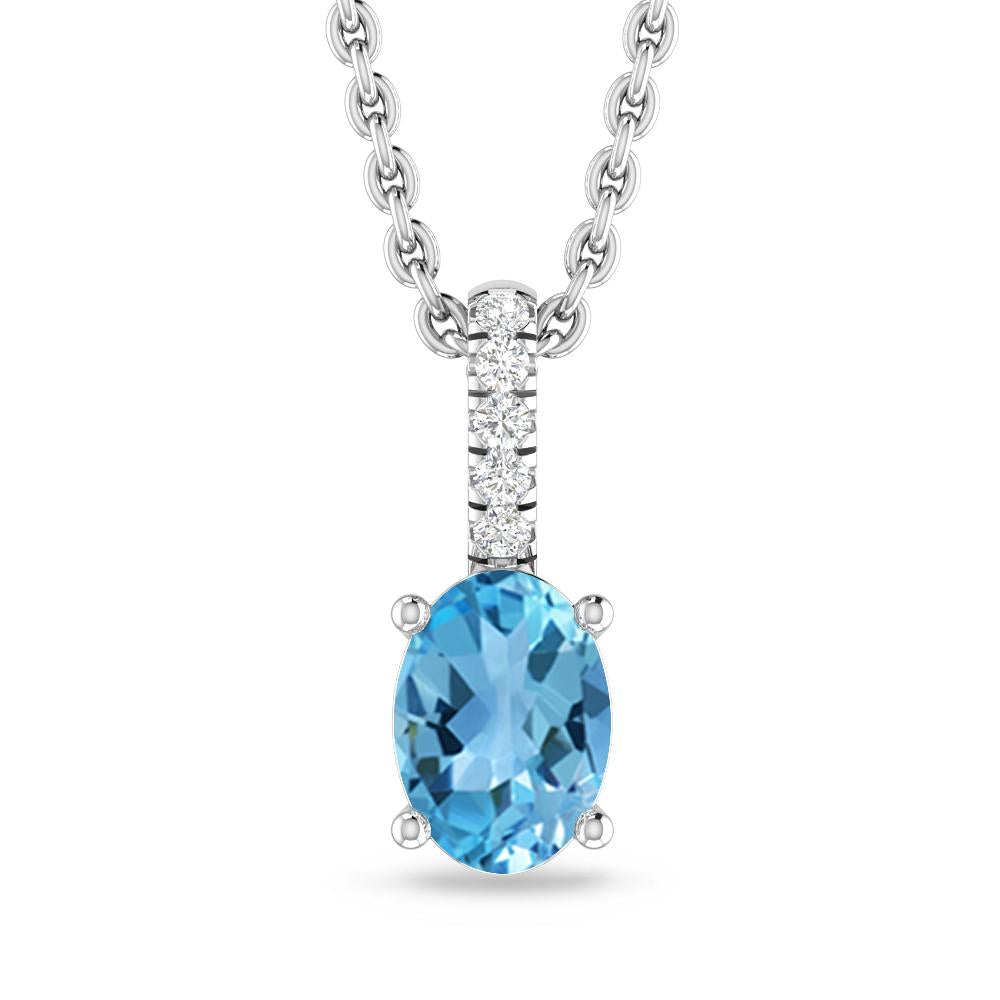 White Gold - Blue Topaz