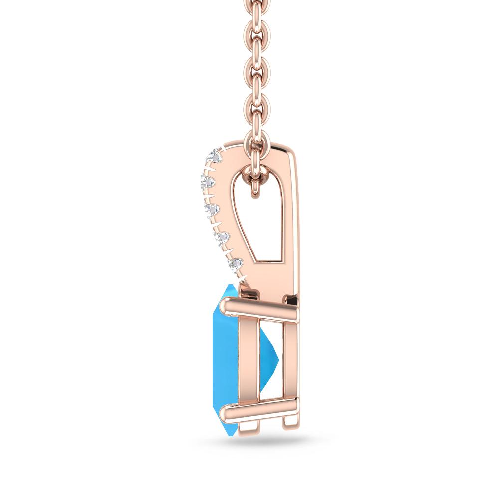 Rose Gold - Blue Topaz