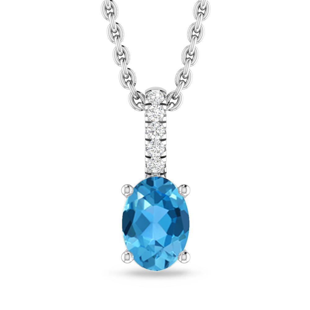 White Gold - Blue Topaz