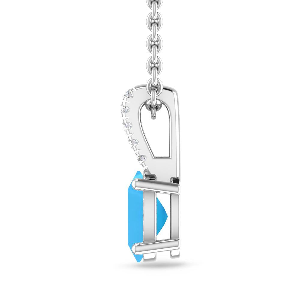 White Gold - Blue Topaz