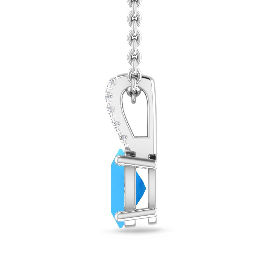 White Gold - Blue Topaz