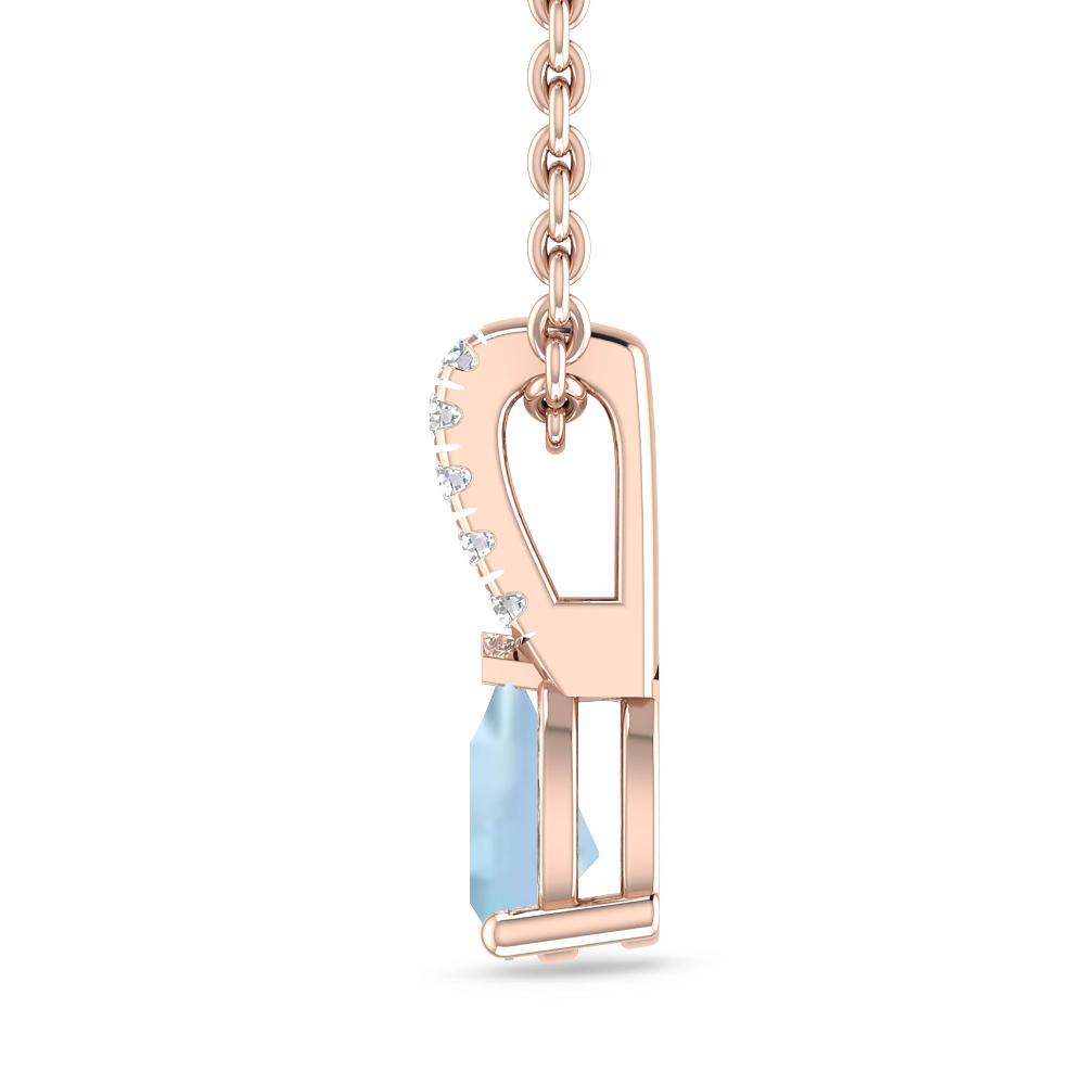 Rose Gold - Aquamarine