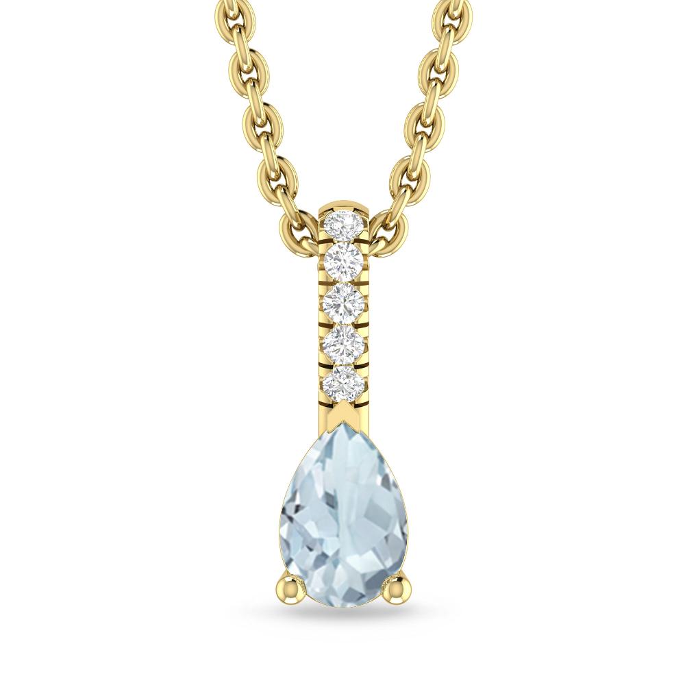 Yellow Gold - Aquamarine