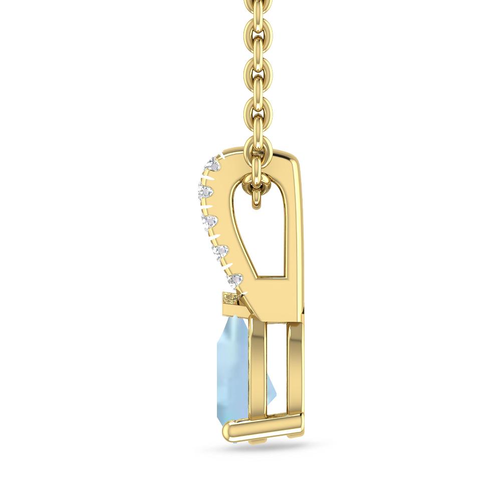 Yellow Gold - Aquamarine