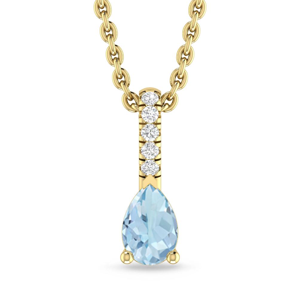 Yellow Gold - Aquamarine