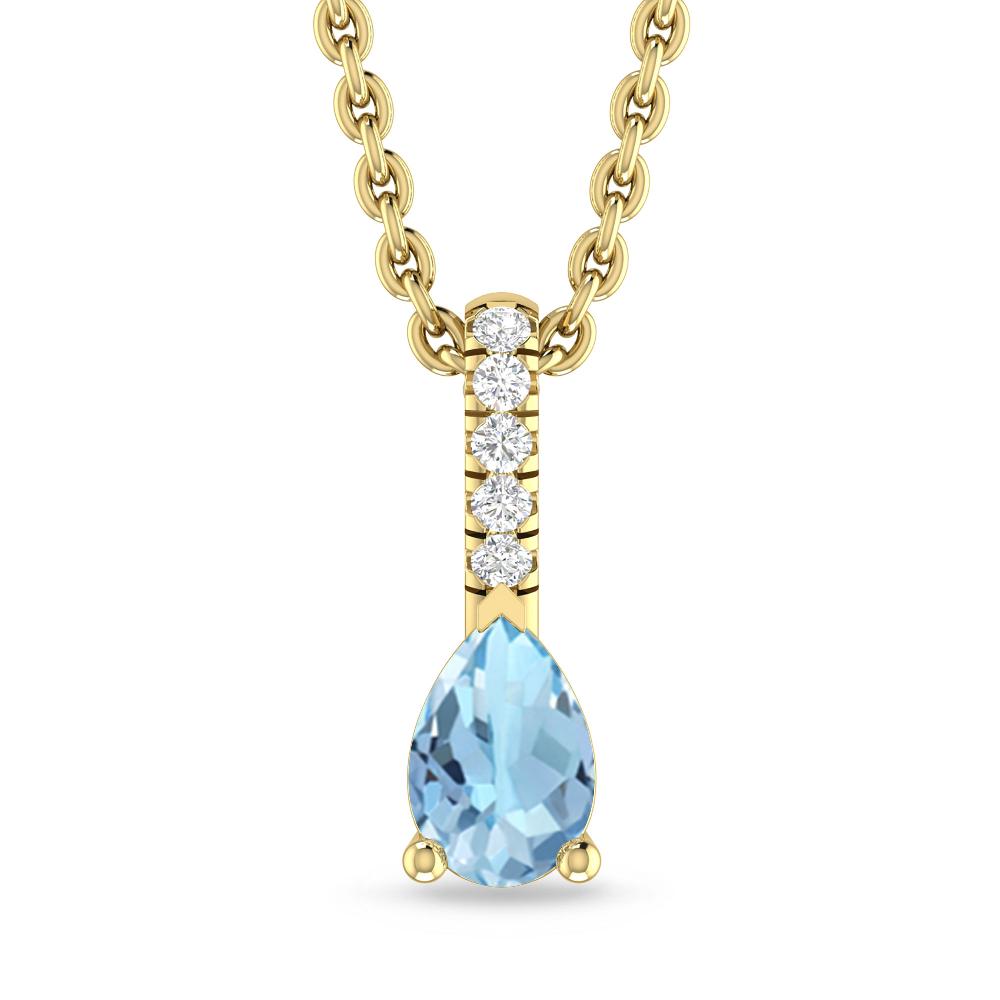 Yellow Gold - Aquamarine