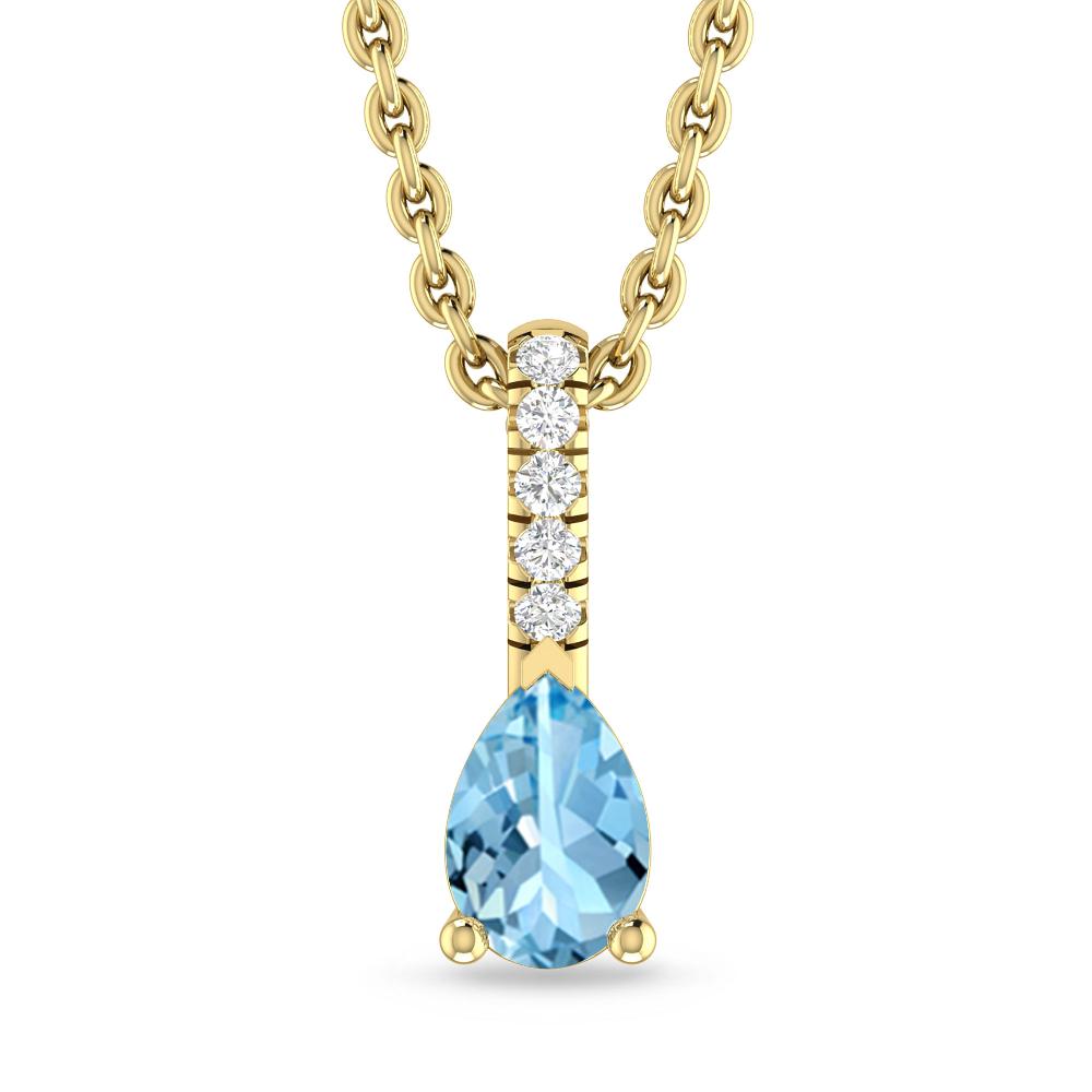 Yellow Gold - Aquamarine