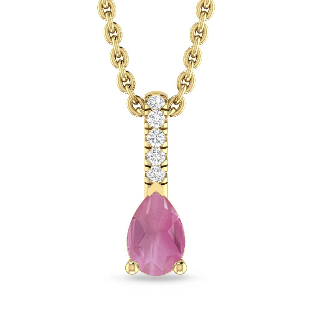 Yellow Gold - Pink Tourmaline