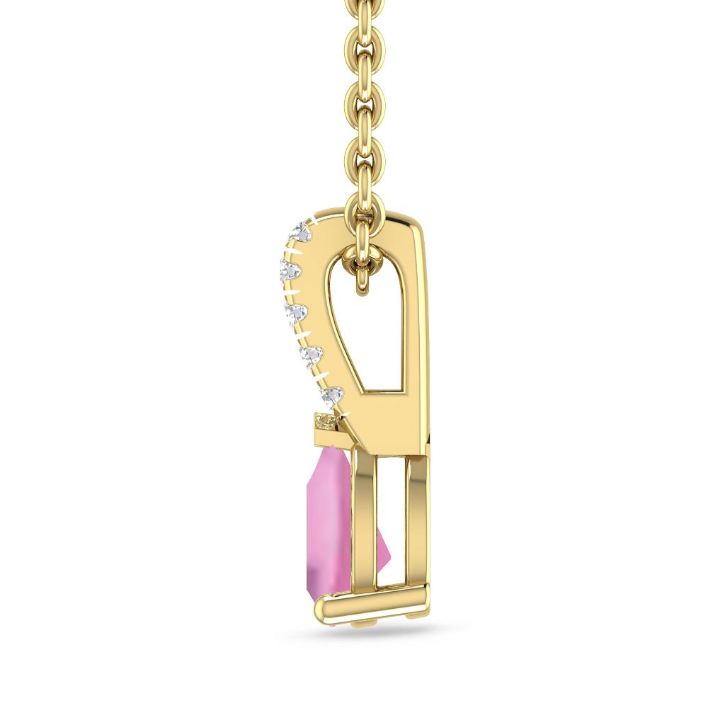 Yellow Gold - Pink Tourmaline