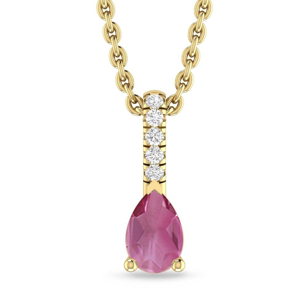 Yellow Gold - Pink Tourmaline