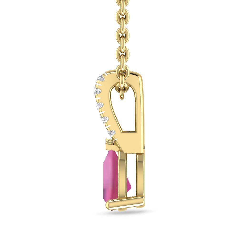 Yellow Gold - Pink Tourmaline