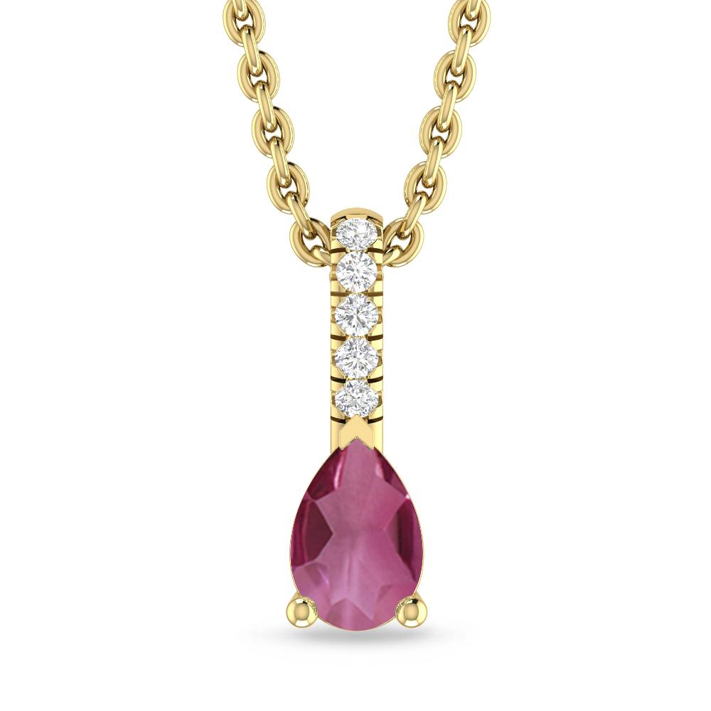 Yellow Gold - Pink Tourmaline