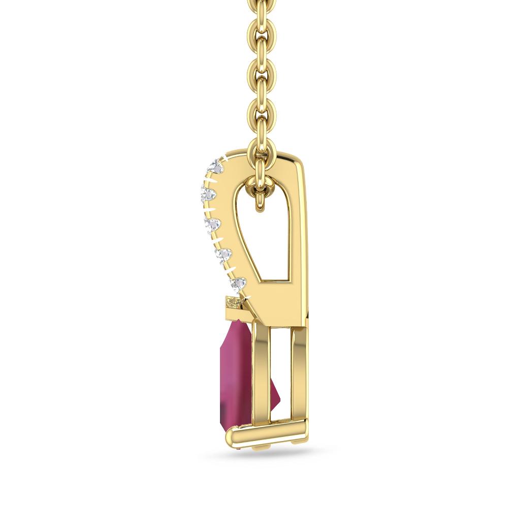 Yellow Gold - Pink Tourmaline