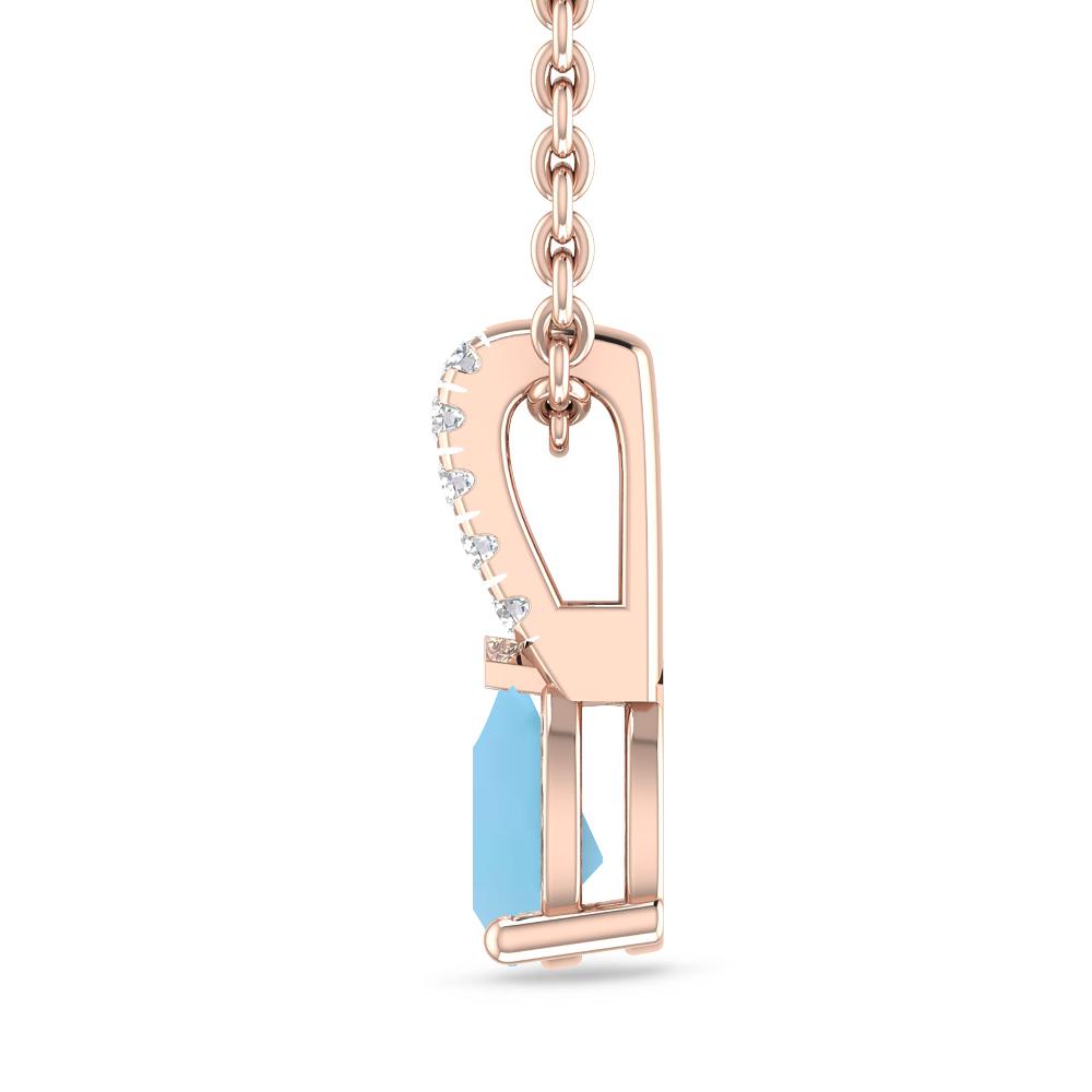 Rose Gold - Blue Topaz