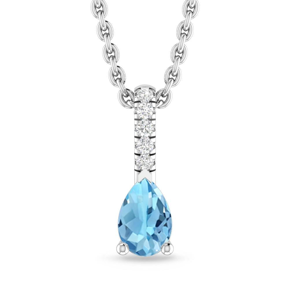 White Gold - Blue Topaz